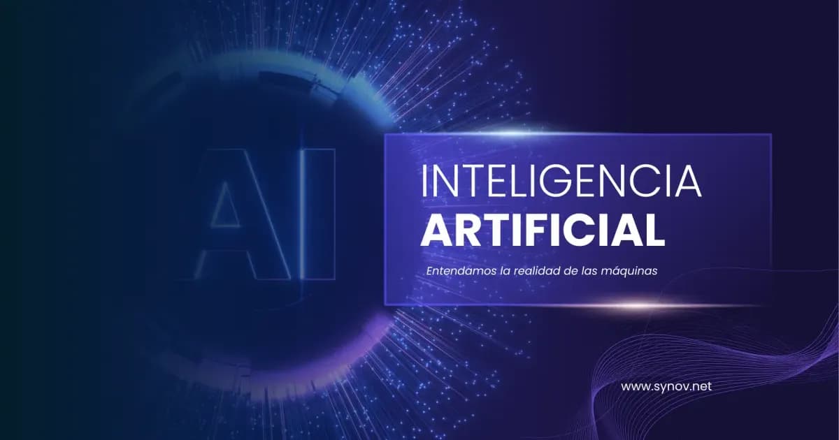 Portada sobre inteligencia artificial con una red digital azul