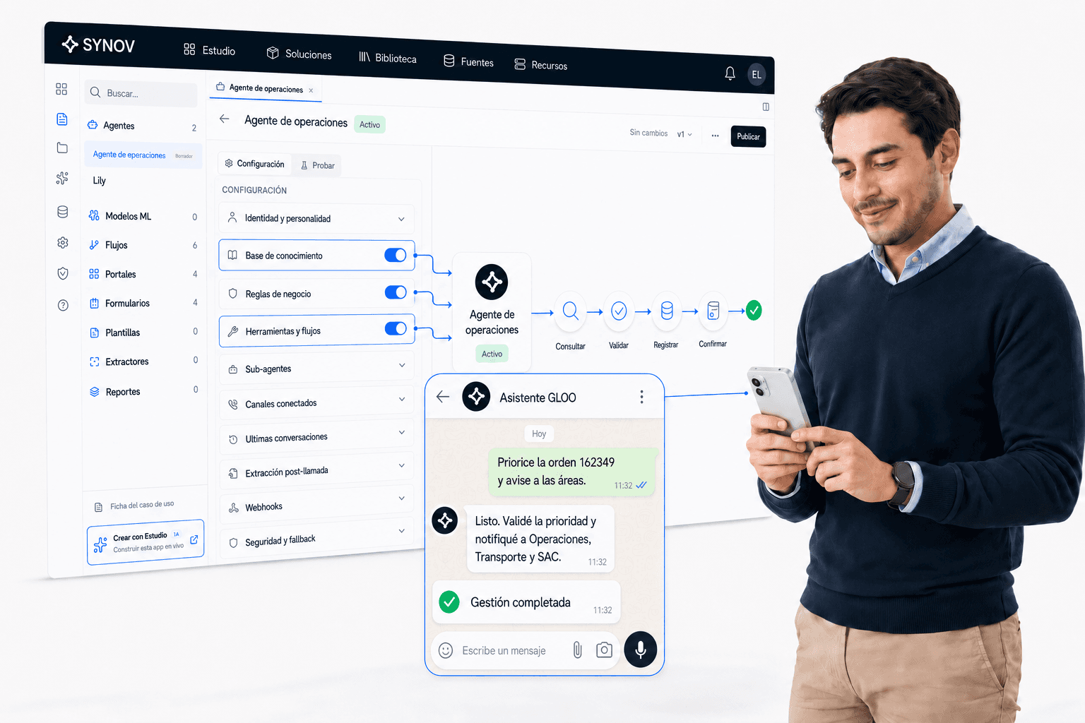 SYNOV Gloo conecta agentes, personas y sistemas en un mismo flujo operativo