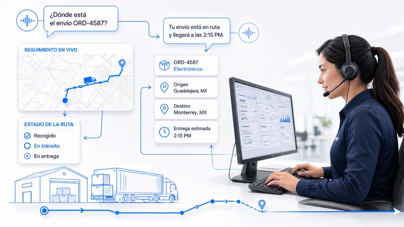 Canal de atención operacional conectado al TMS, al WMS y al ERP